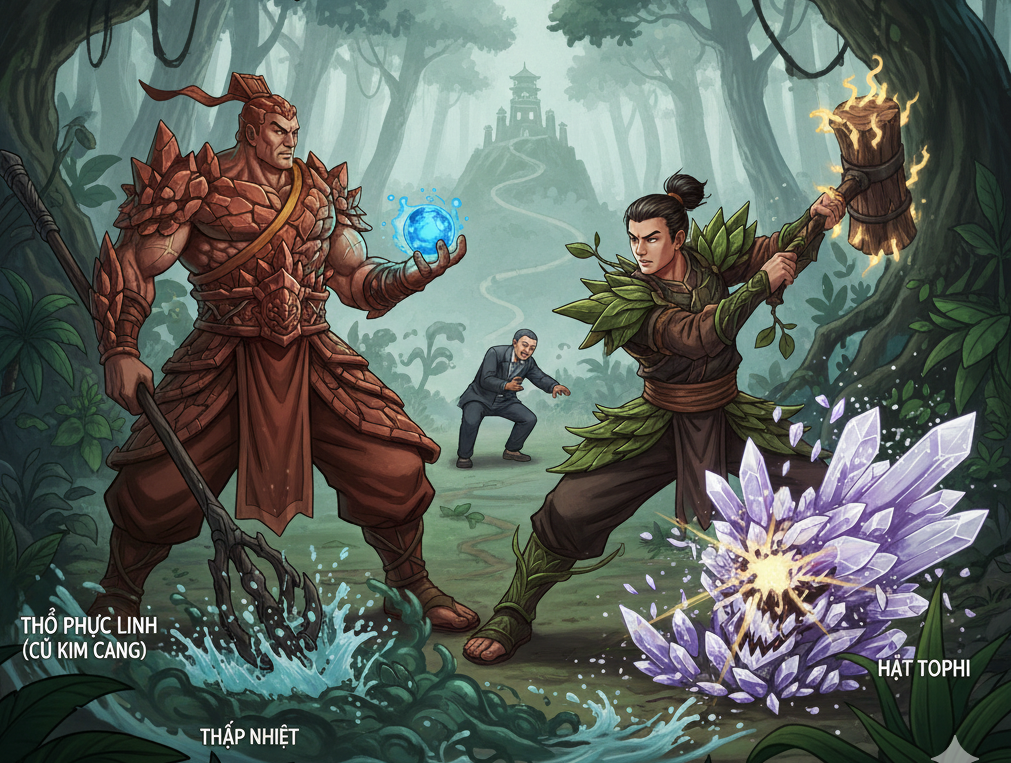 Giải mã Dây Gắm và Thổ Phục Linh: Bộ đôi Nam dược đào thải Axit Uric, \